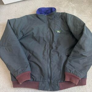 Vintage 80s 90s LL Bean Full Zip Fleece Lined Bomber Jacket Coat 5942 Polar Plus